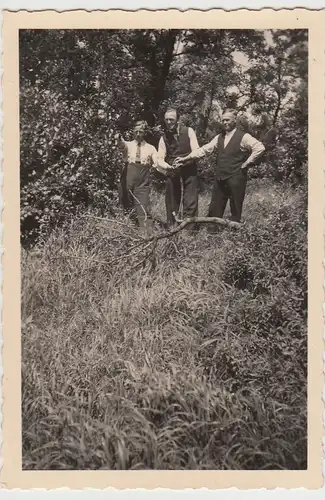 (F28494) Orig. Foto Magdeburg, Männer beim Felsenberg 1937