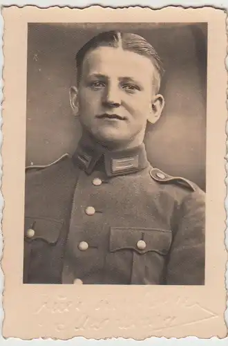(F28430) Orig. Foto Porträt deutscher Soldat, Magdeburg 1935