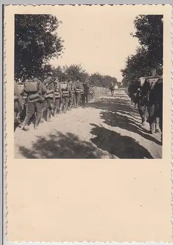 (F28416) Orig. Foto Munsterlager, Soldaten marschieren auf der Straße 1935