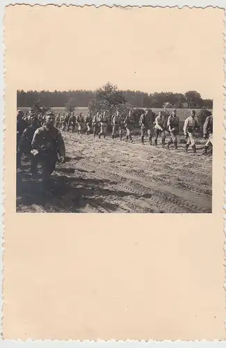 (F28412) Orig. Foto Munsterlager, Zurückmarsch ins Lager 1935