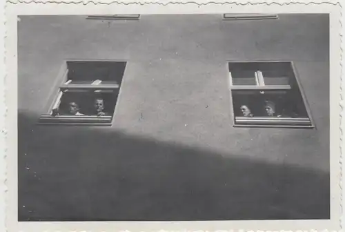 (F28393) Foto deutsche Soldaten in Freystadt, Ko?uchów, Blick aus Fenster 1935