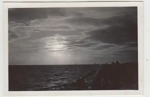 (F28362) Orig. Foto Pillau, Baltijsk, Abendstimmung 1935