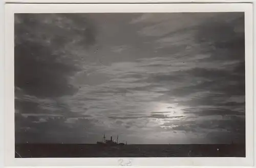 (F28361) Orig. Foto Pillau, Baltijsk, Abendstimmung 1935