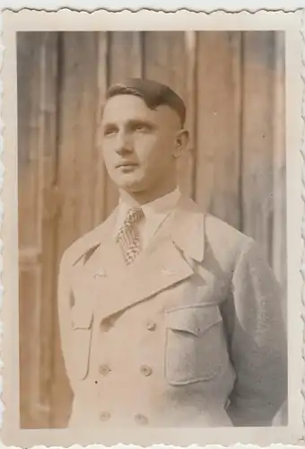 (F28353) Orig. Foto Porträt junger Mann Willi Heizmann 1935