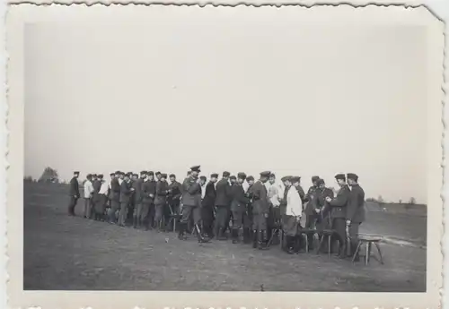 (F28351) Orig. Foto Jüterbog, Fernsprecherausbildung im Gelände 1935