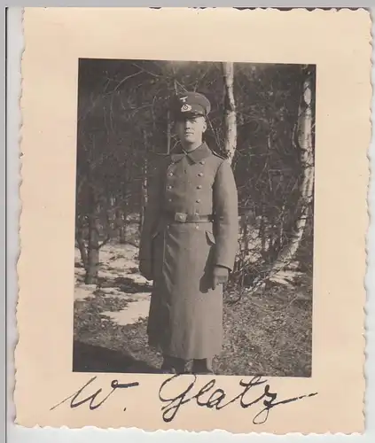 (F28340) Orig. Foto Soldat W. Glatz im Freien, Altes Lager 1935