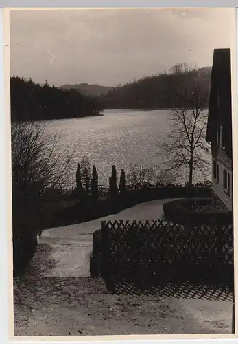 (F2834) Orig. Foto Abendlich auf einem See, Ort unbek.