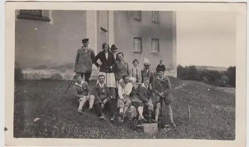 (F28308) Orig. Foto Schüler aus Schwenningen auf dem Dreifaltigkeitsberg 1930er