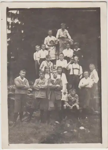 (F28291) Orig. Foto Kinder im Freien, Gruppenbild 1920er