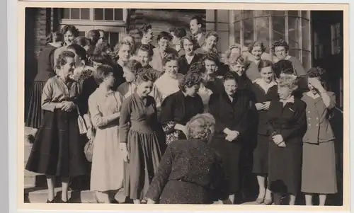 (F28279) Orig. Foto Gruppenbild nach bestandenem Examen 1957