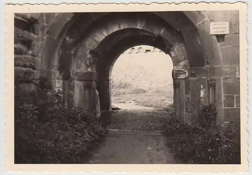 (F28268) Orig. Foto Burg Wildenberg (Kirchzell), Portal 1956