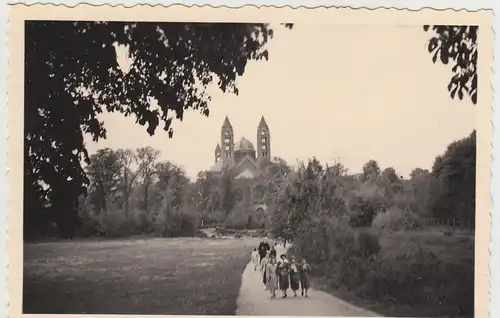 (F28240) Orig. Foto Speyer, Blick zum Dom 1956