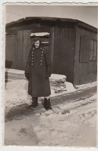 (F27971) Orig. Foto deutscher Soldat an der Flak-Stellung bei Warschau 1940