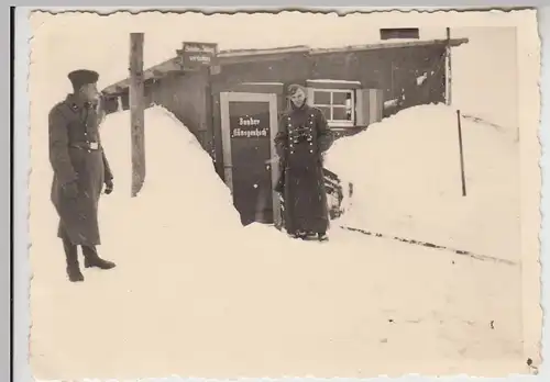 (F27941) Orig. Foto Flak-Stellung Glöthe im Winter 1940, Bunker Hänsgenhoch