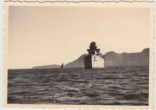 (F27902) Orig. Foto Militärschiffe im Balearen-Meer 1943