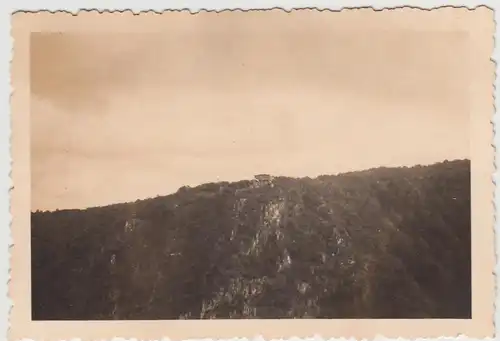 (F27888) Orig. Foto Hexentanzplatz, Blick von der Roßtrappe im Harz 1940er