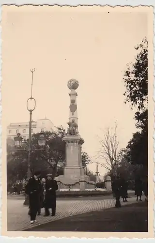 (F27842) Orig. Foto Denkmal Säule >Ley< irgendwo in Italien 1938
