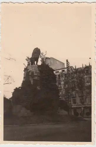 (F27839) Orig. Foto Löwendenkmal irgendwo in Italien 1938