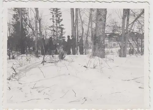 (F27748) Orig. Foto Ostfront 1940er, deutsche Soldaten im Winter