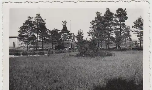 (F27729) Orig. Foto Ostfront 1940er, Militär-Lkw im Gelände