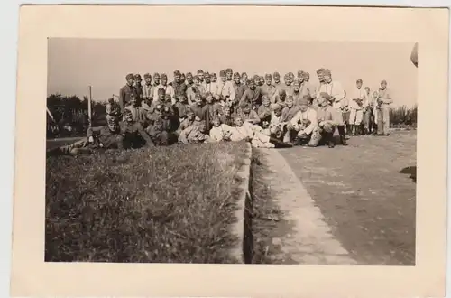 (F27665) Orig. Foto Frankfurt-Bonames, deutsche Soldaten Gruppenbild 1938