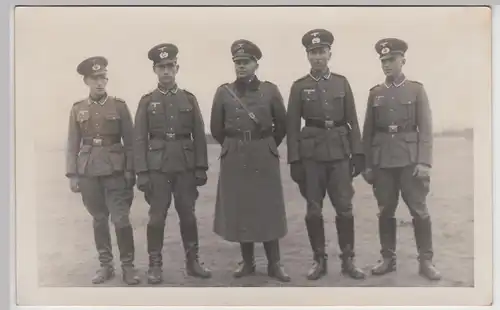 (F27661) Orig. Foto deutsche Soldaten Offiziere in Frankfurt-Bonames 1938