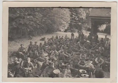 (F27652) Orig. Foto Soldaten in Marienberg, R.A.D. 4/250, 1934/35, Mittagspause