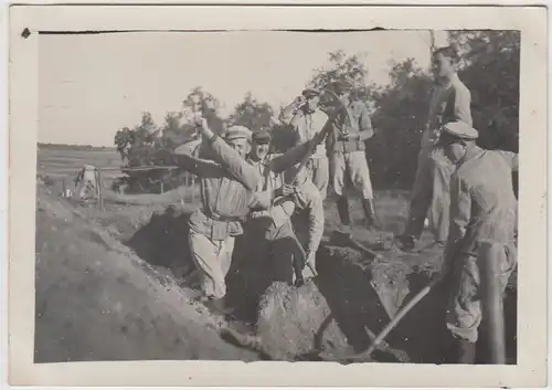 (F27641) Foto Soldaten arbeiten in Marienberg, R.A.D. Abt. 4/250, 1934/35
