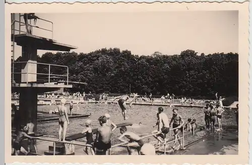 (F27519) Orig. Foto Schwimmbad, Freibad (Riesa?) 1930er