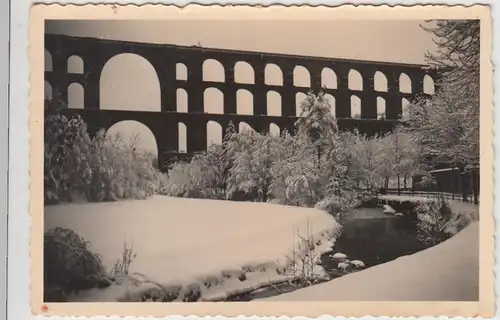 (F27462) Orig. Foto Göltzschtalbrücke im Winter 1930er