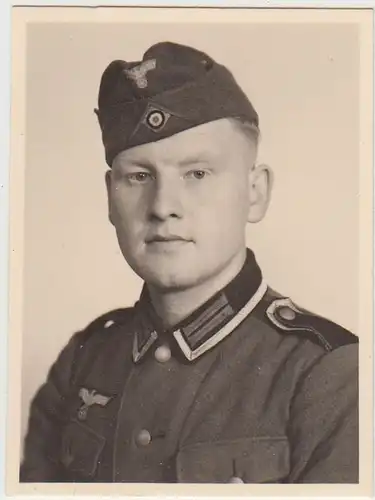 (F27372) Orig. Foto Porträt Passbild deutscher Soldat, Waldfischbach 1939