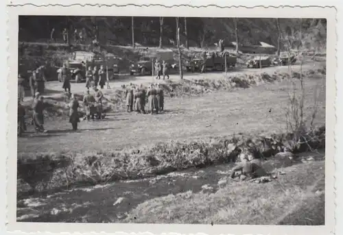 (F27234) Orig. Foto deutsche Soldaten im Nesselgrund / Thür. 1938