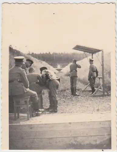 (F27228) Orig. Foto deutsche Soldaten a. d. Schießstand 1938