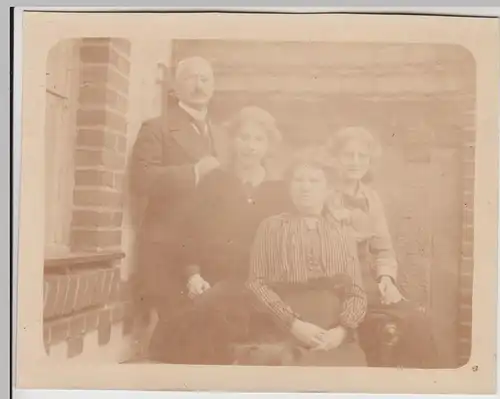 (F27208) Orig. Foto Personen a. Postbalkon Kyritz 1916