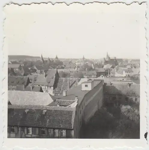 (F27202) Orig. Foto Quedlinburg, Blick vom Schloßberg 1958