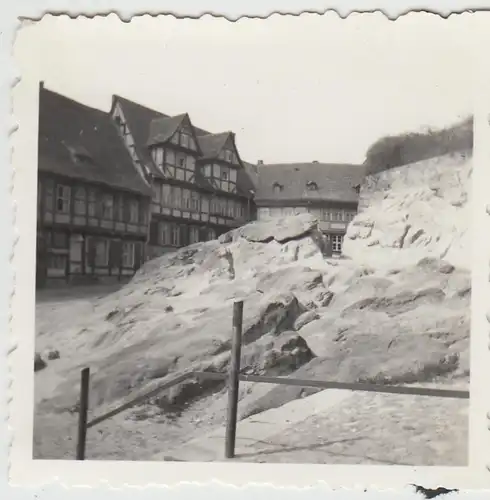 (F27201) Orig. Foto Quedlinburg, Partie am Schloßberg 1958