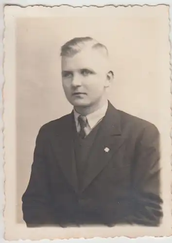 (F27007) Orig. Foto Porträt junger Mann, 1930er