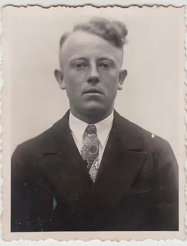 (F27005) Orig. Foto Porträt junger Mann, Ebeleben 1930er