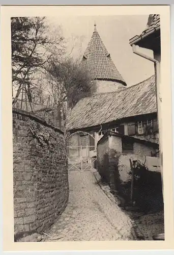 (F26799) Orig. Foto alte Mauern, kleiner Turm in einem unbekannten Ort 1940