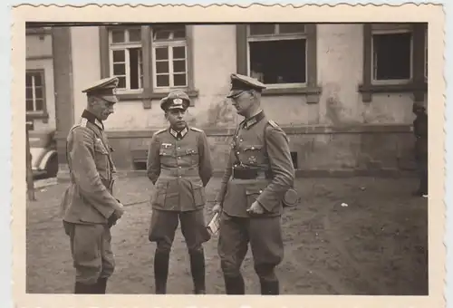 (F26755) Orig. Foto Zweibrücken, deutsche Soldaten a. Straße 1939