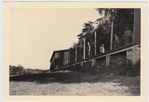 (F26725) Orig. Foto Bau eines Gebäudes, Lagerbaracke 1939