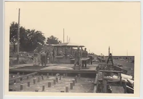 (F26724) Orig. Foto Bau eines Gebäudes, Bodenkonstruktion 1939