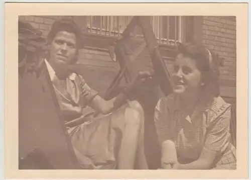 (F26665) Orig. Foto junge Frauen sitzen in einem Automobil 1930/40er