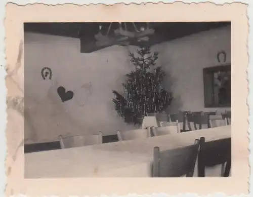 (F26548) Foto Höfen bei Reutte, R.A.D.-Lager, Speisesaal zu Weihnachten 1941