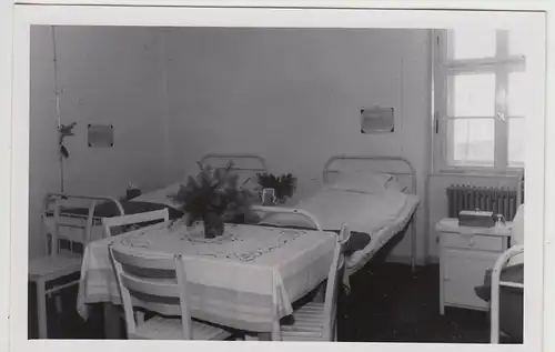 (F26515) Orig. Foto Schwarzenborn, Lungenheilstätte Krankenzimmer um 1950