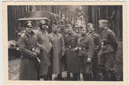 (F26440) Orig. Foto Luftwaffe Soldaten mit Lkw im Wald 1936