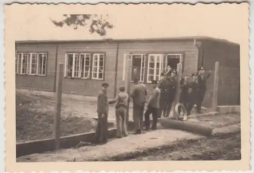 (F26310) Orig. Foto Halberstadt, Barackenlager wird eingezäunt 1935