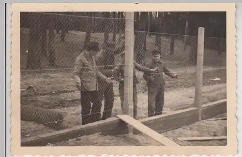 (F26309) Orig. Foto Halberstadt, Barackenlager wird eingezäunt 1935