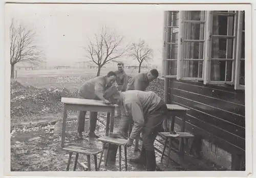 (F26307) Orig. Foto Halberstadt, Barackenlager, Revierreinigung 1935