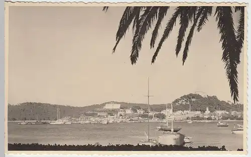 (F2629) Orig. Foto Porquerolles, Blick zum Hafen, 1956
